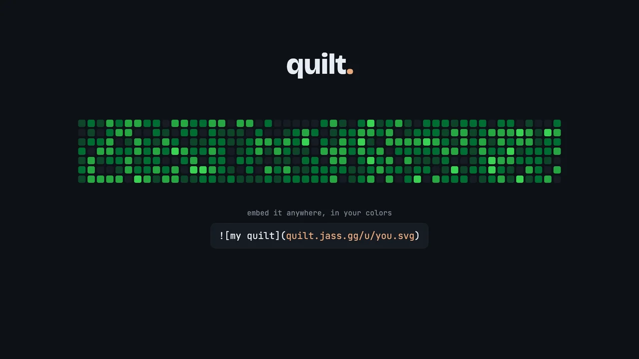 quilt — every account, one quilt of green